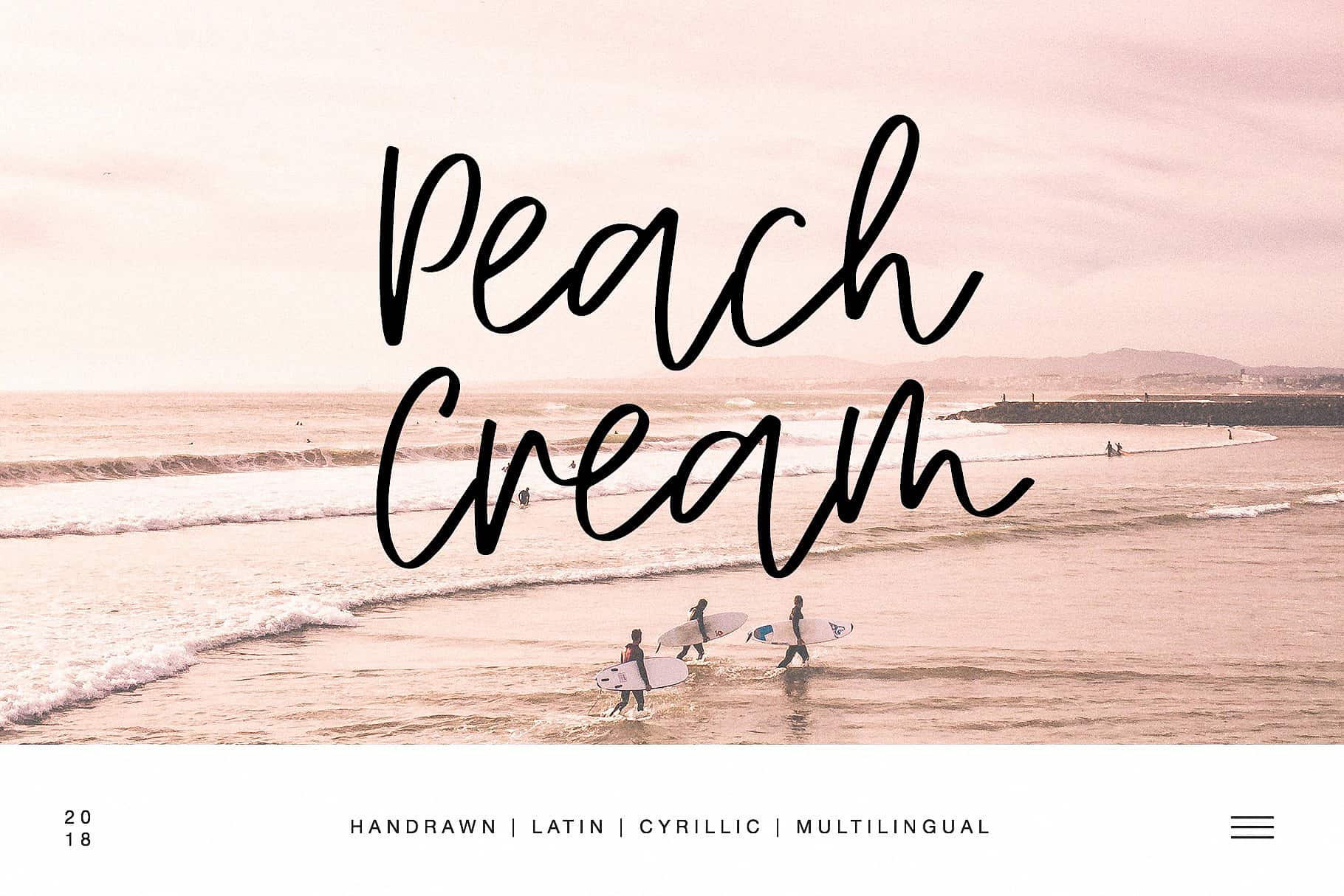 Peach Cream Latin & Cyrillic Font Free Download