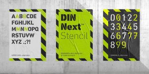 DIN Next Stencil Font Free Download