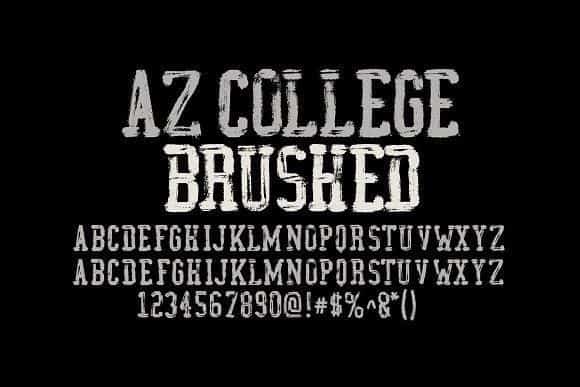 AZ College Brushed Font Free Download