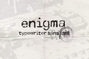 Enigma Typewriter Sans Font Free Download