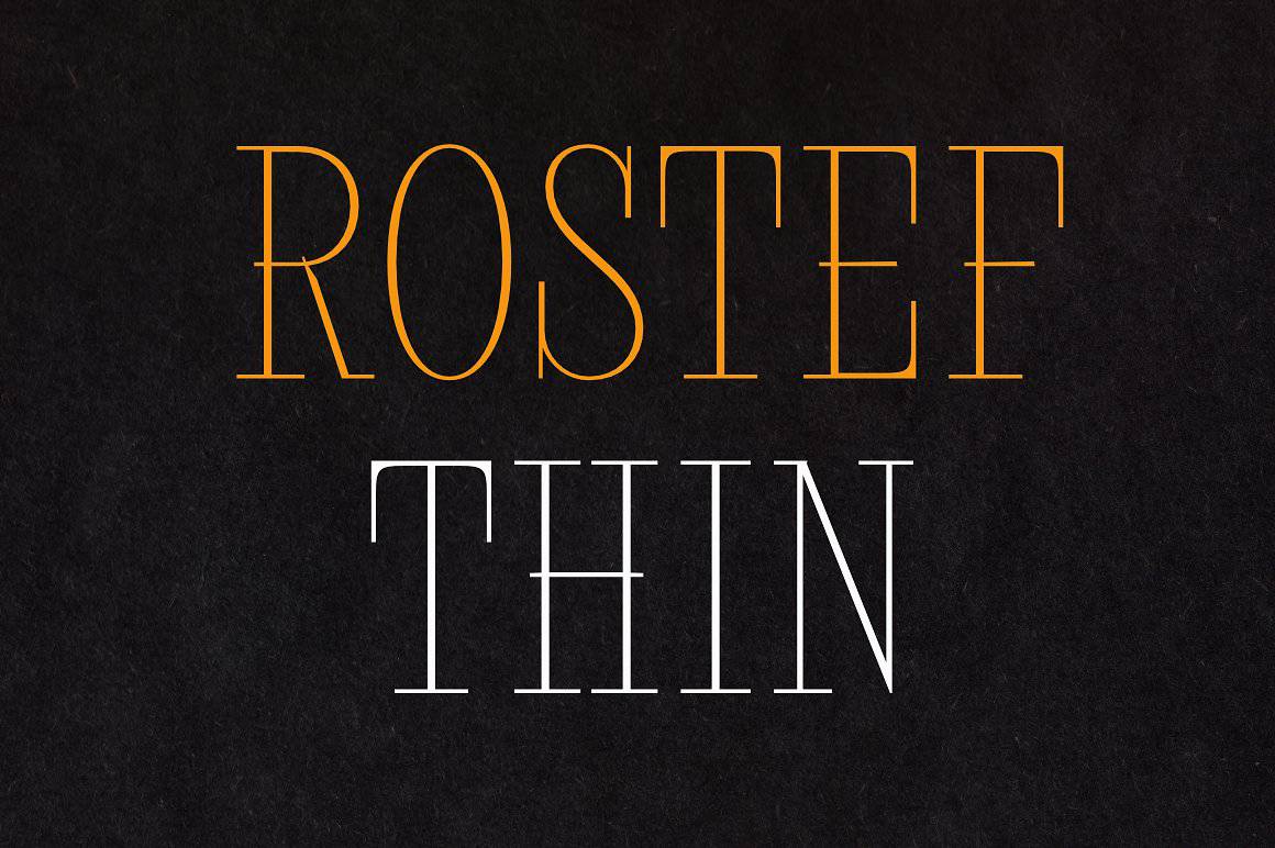 Rostef Thin Font Free Download