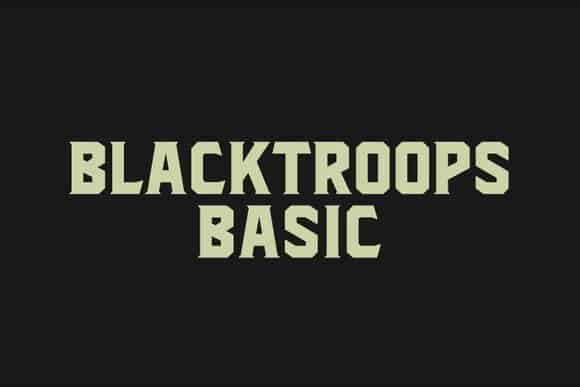 Blacktroops Basic Font Free Download