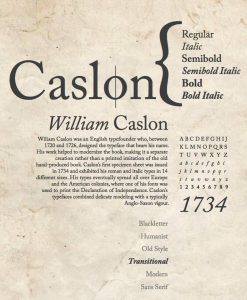 Caslon [1725 – William Caslon] Font Free Download