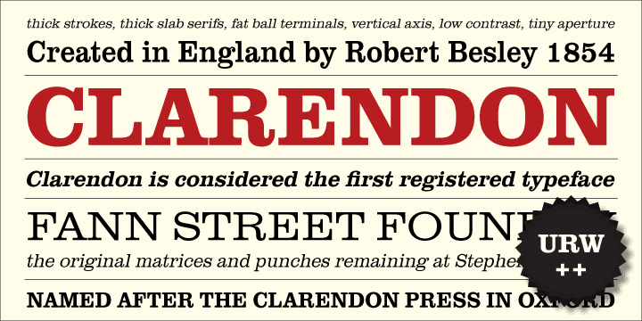 Clarendon [1845 – Benjamin Fox] Font Free Download