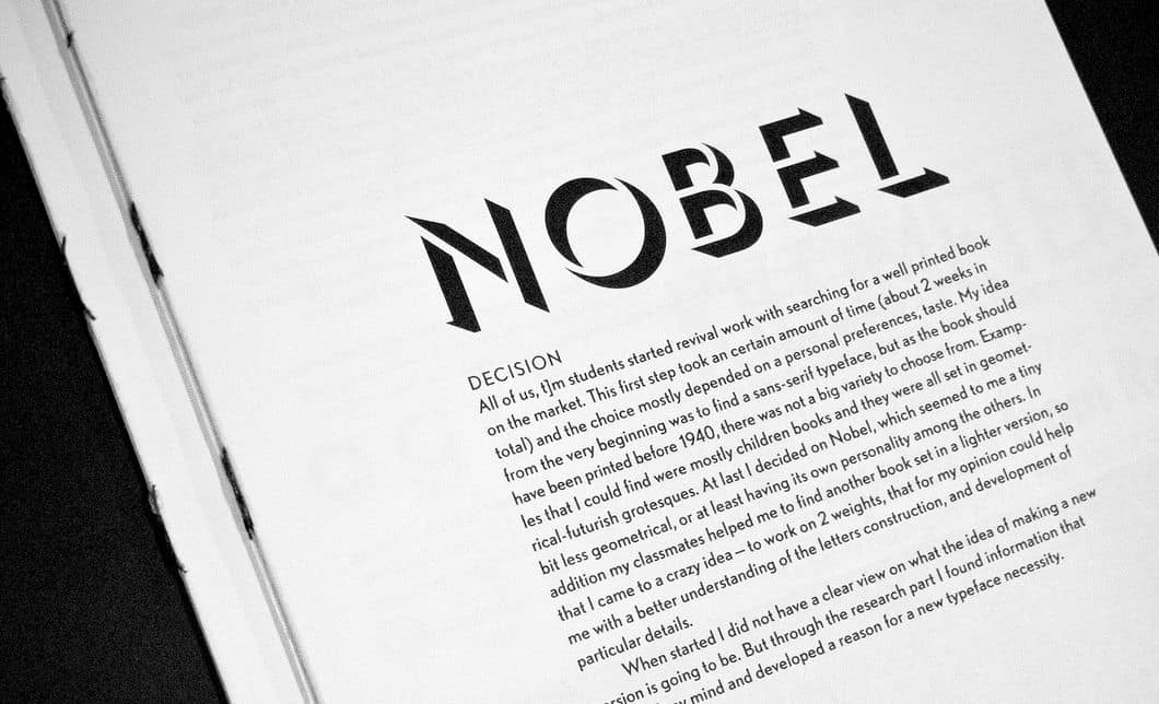 Nobel [1929 – Sjoerd de Roos] Font Free Download
