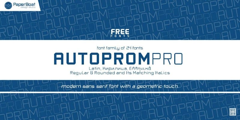 Autoprom Pro Font Free Download