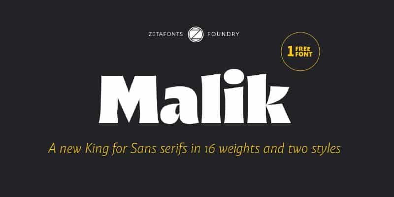 Malik Font Free Download