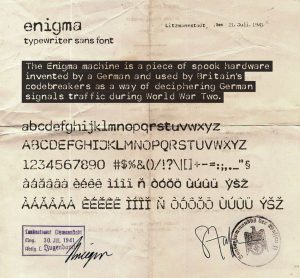 Enigma Typewriter Sans Font Free Download