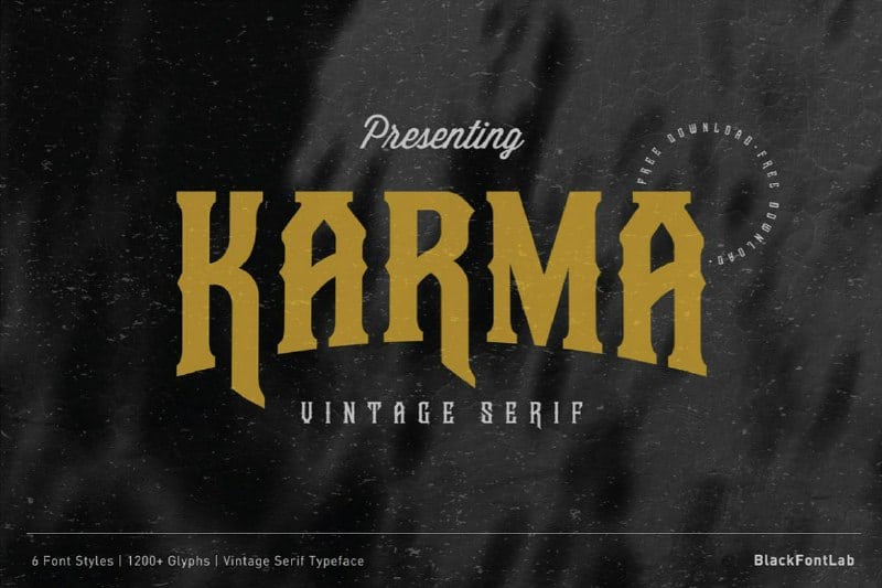 KarmaFreebie Font Free Download By BlackFontLab